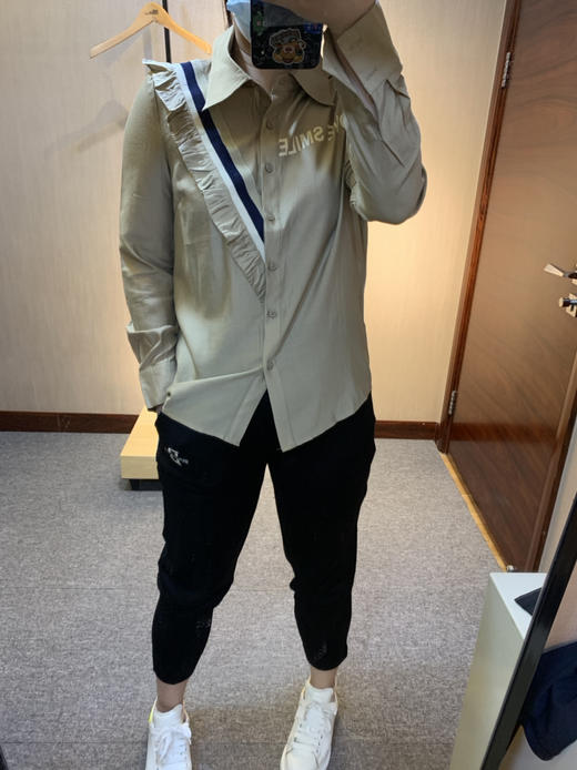 针丝缘春新款轻薄柔软透气舒适时尚洋气翻领衬衫8328 商品图6