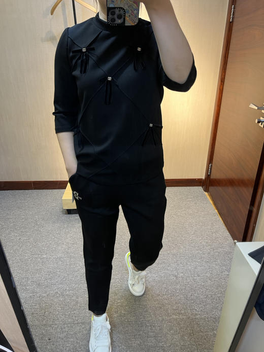 针丝缘春爆款超好看洋气显瘦蝴蝶结气质液态棉超轻上衣3698 商品图11