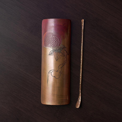 纯铜茶则茶拨茶勺赏茶取茶禅意高档茶艺功夫茶具茶道配件茶荷茶匙 商品图5