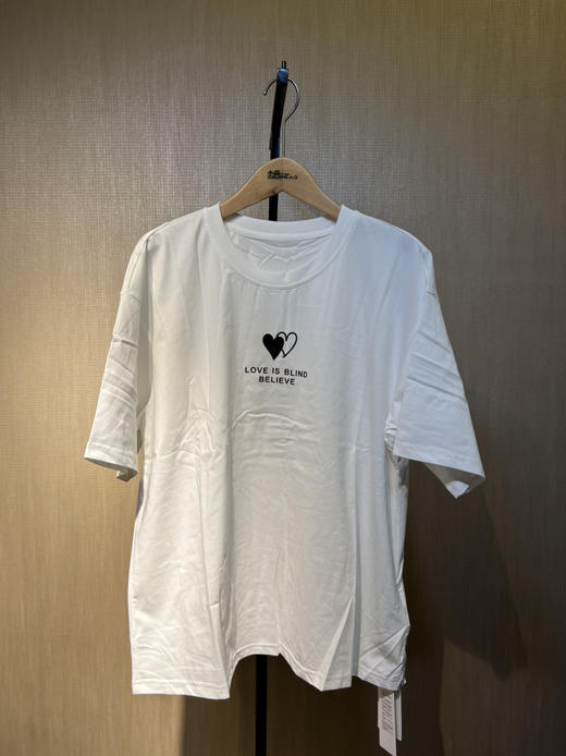 针丝缘春夏新款宽松潮牌印花小爱心百搭男友T恤3998 商品图13