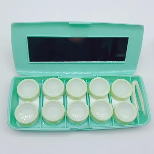 新款简约多付装马卡龙色美瞳盒隐形眼镜盒收纳盒双联盒9910 商品图4