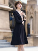 西装连衣裙高级感气质黑色拼接大摆中长裙子 商品缩略图4