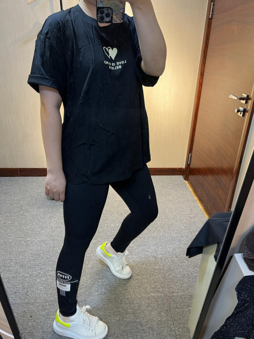 针丝缘春夏新款宽松潮牌印花小爱心百搭男友T恤3998 商品图5