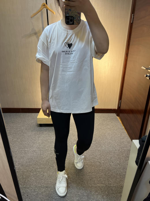 针丝缘春夏新款宽松潮牌印花小爱心百搭男友T恤3998 商品图12