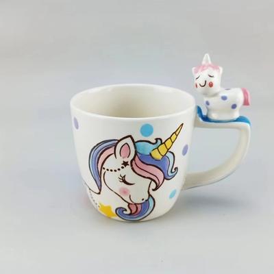 泰国进口儿童陶瓷餐具卡通立体独角兽水杯马克杯饭碗盘 商品图4