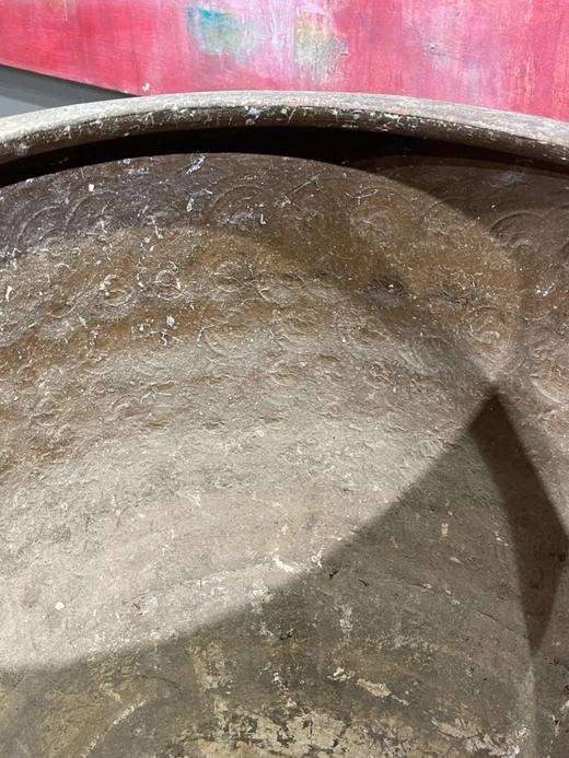 褐釉刻矛头纹罄型大缸，顺丰包邮 商品图11