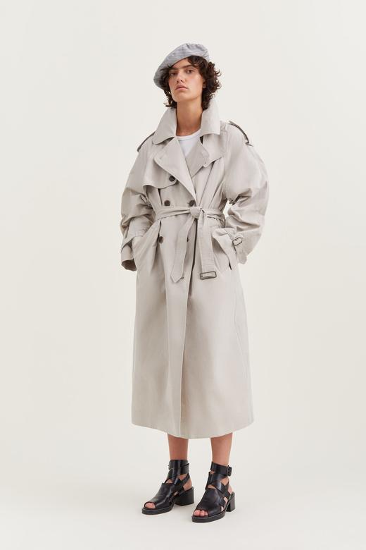 Mark Kenly Domino Tan  石灰色CATRIN腰带长外套 商品图0
