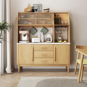 喜梦宝餐边柜北欧餐边柜一体高柜家用现代简约储物柜茶水柜