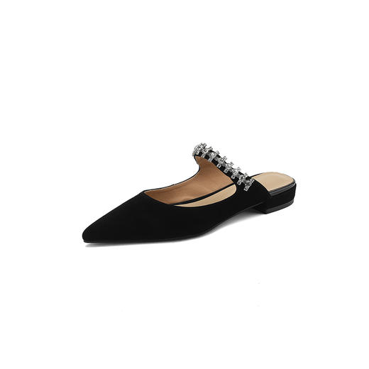 优雅舒适，尖头真皮后空平底拖鞋DB-M5588 商品图13