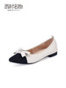 西村名物2023春季新款小香风浅口单鞋女商场同款通勤平底鞋12911 商品缩略图0