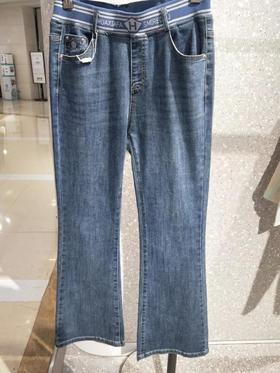 3楼康尼威舂款微喇休闲牛仔裤兰色货号A38613