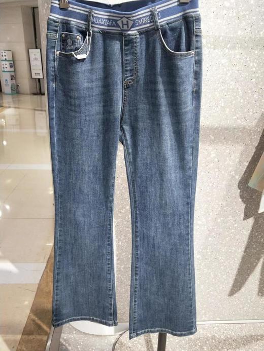 3楼康尼威舂款微喇休闲牛仔裤兰色货号A38613 商品图0