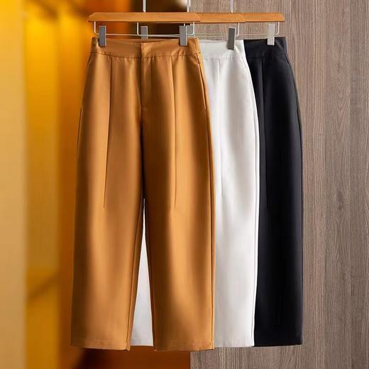 巴黎*家原版原面料！6A级白厂丝羊毛香蕉裤子女巨显瘦九分裤M2304 商品图0