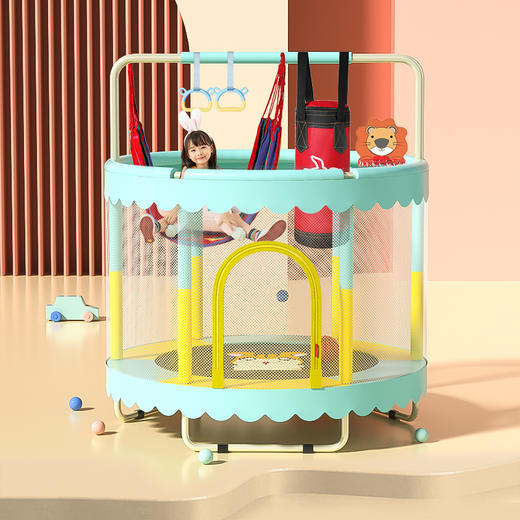 【家用儿童多功能蹦床 边玩边成长】蹦蹦床家用儿童室内弹跳床小孩玩具宝宝蹭蹭床家庭小型护网跳跳床 商品图10