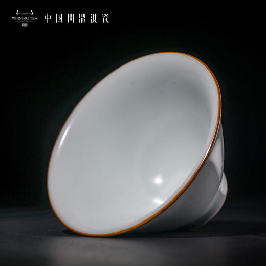 问鼎汝瓷紫金釉经典款月白老款斗笠杯 商品图2