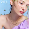 ZEGL设计师都市焕趣系列925纯银波浪项链女高级感人造珍珠锁骨链 商品缩略图2