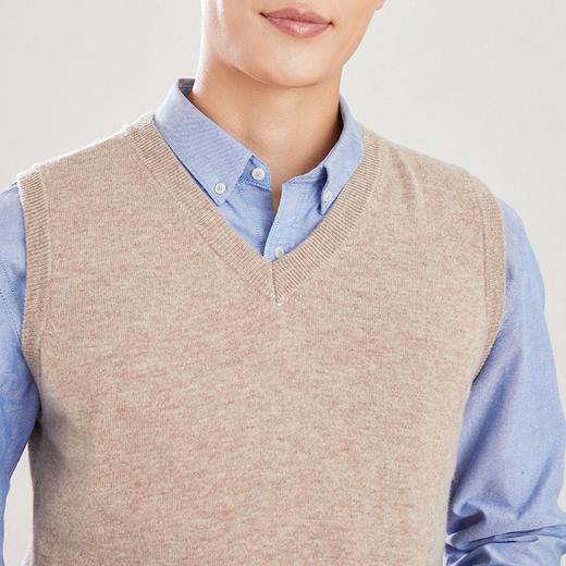 【100%羊毛 春秋冬适宜】SIIJJEYY枝辑 男士V领羊毛马甲（多色可选） 商品图6