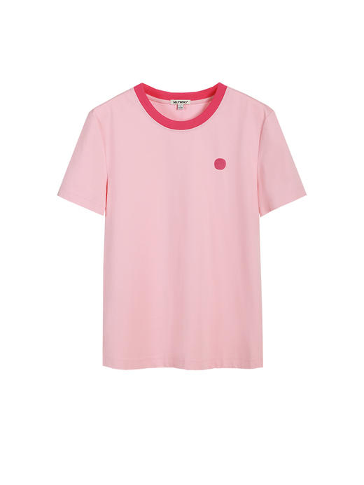 Self Who2023夏装新款索罗娜简约纯色T恤显瘦显白短袖女百搭单品 商品图4