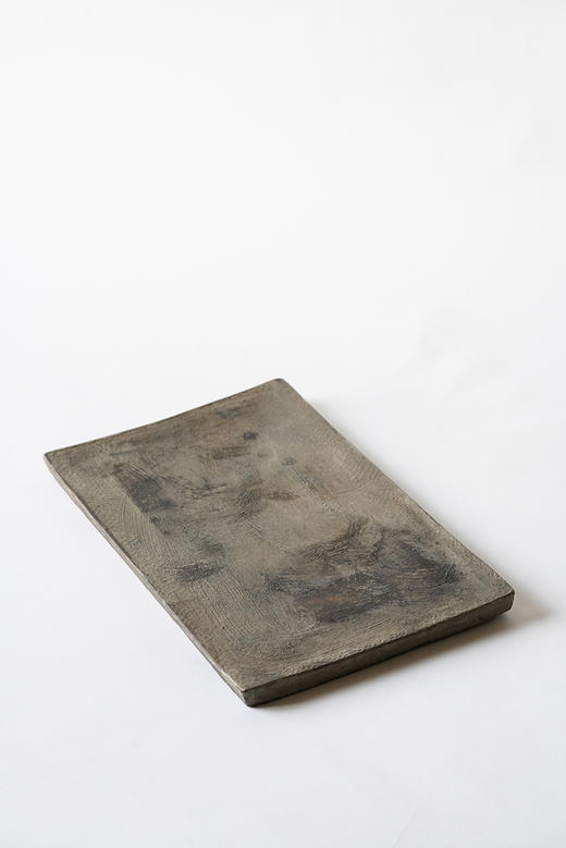 西川聪｜黑银彩角皿 商品图0