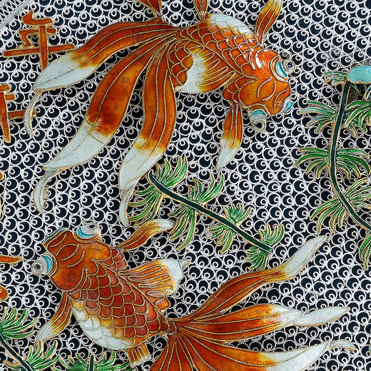 子佩集S999银手工银花丝【年年有余花丝盘】摆件大师工坊原创设计【YZBBJ002】2303 商品图3