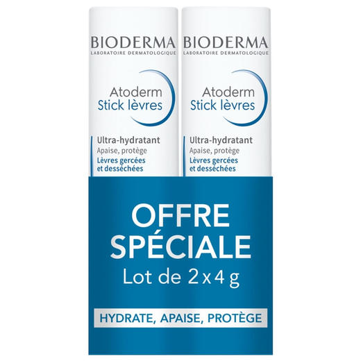 保税-法国Bioderma贝德玛润唇膏4g*2支/组滋润保湿 商品图0