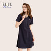 ELLE Active 春夏新品女装时尚休闲通勤小香风翻领短袖连衣裙 商品缩略图1