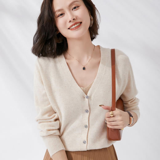 【100%羊毛】 SIIJJEYY枝辑 女士四季百搭V领开衫外套（多色可选） 商品图10