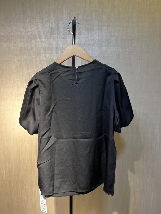 针丝缘春夏新款蕾丝珍珠扣时尚大码气质女人显瘦短袖上衣6386 商品图5