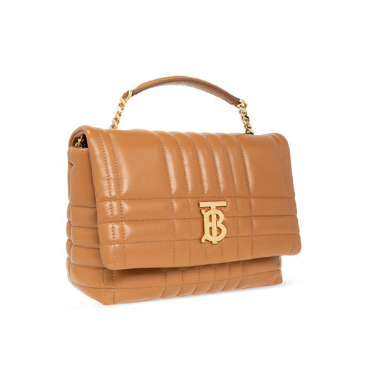 BURBERRY 巴宝莉 女士TB专属标识小号绗缝羔羊皮 Lola 萝纳包 棕色 8049051 B1475 商品图1