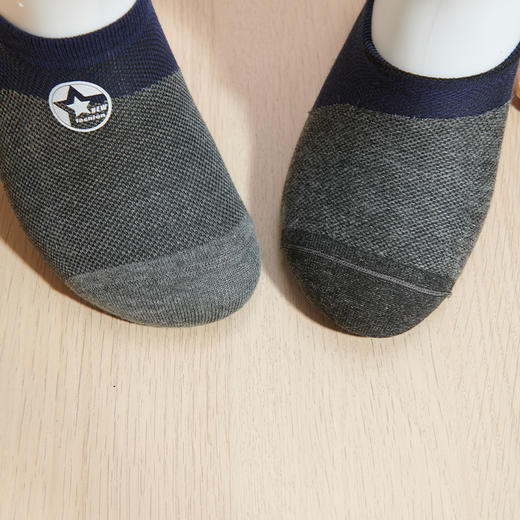 新款船袜男士夏季薄款隐形纯棉防臭吸汗网眼透气短袜子夏款防掉跟浅口【2111301】 商品图4