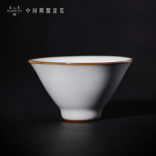 问鼎汝瓷紫金釉经典款月白老款斗笠杯 商品图0