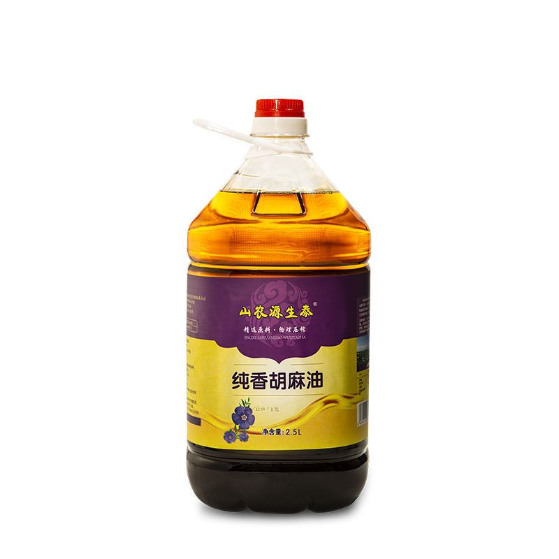 源生泰 山农浓源亚麻籽油（圆桶纯香胡麻油）2.5L