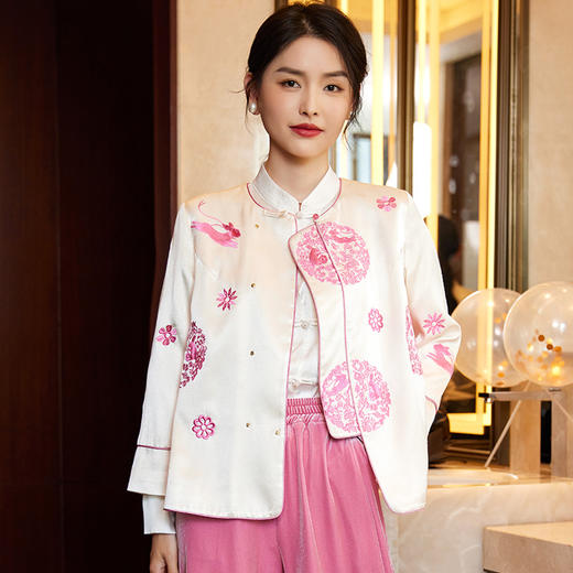 复古国风，刺绣上衣民族风国潮设计感小立领新中式改良唐装外套OG-9289 商品图1