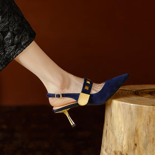 软舒法式，铆钉包头凉鞋LCC-C8989 商品图12