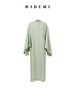 HIDEMI 芸豆绿设计感水袖极简廓形不易皱连衣长裙 商品缩略图13