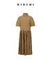 HIDEMI极简设计感廓形袖百褶连衣裙 卡其色/黑色 商品缩略图14