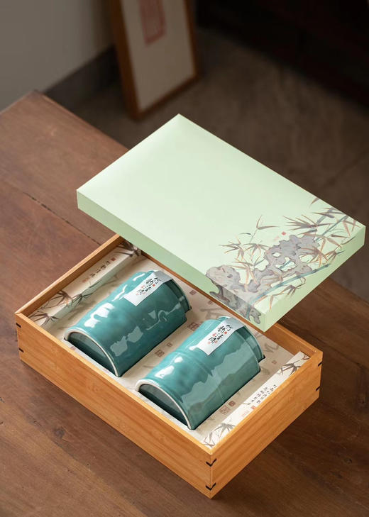 65元/套  竹韵清风浅绿2罐一斤装/一件10套/一件650元 商品图1