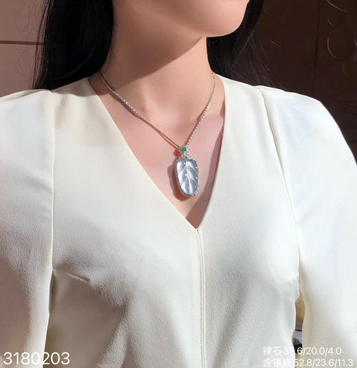 玻璃叶子吊坠【3180203】具体价格微信咨询 商品图4