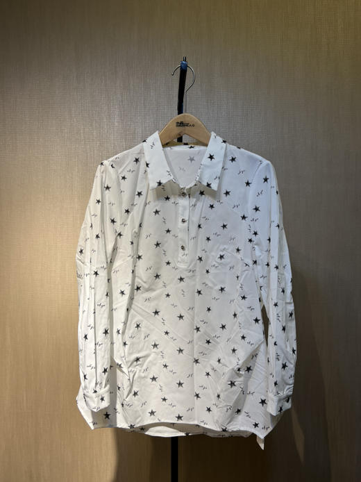 【爆款】针丝缘春新款弹力星星显瘦休闲气质弹力轻薄不沾身衬衫8196 商品图1