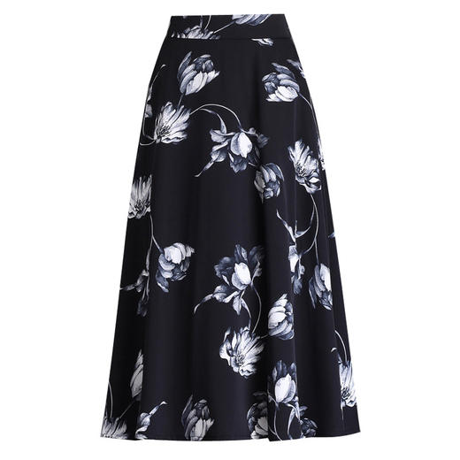 印花半身夏季新款A字裙，时尚气质女装中长裙高腰口袋裙MYX-5822 商品图4