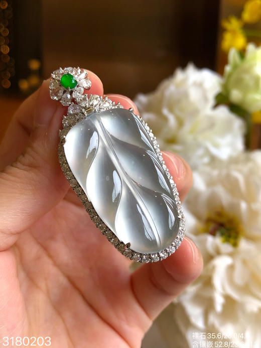 玻璃叶子吊坠【3180203】具体价格微信咨询 商品图0