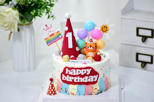 【虎宝周岁啦】动物奶油、鲜鲜水果、原味蛋糕胚；无比快乐、幸福、平安、健康的虎宝周岁啦~ 商品图1