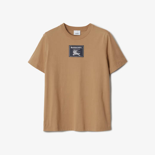 BURBERRY 巴宝莉 女士 Prorsum 标签棉质圆领短袖T恤 驼色 8065777 A1420 商品图0