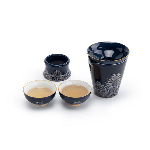 【采购专享】海水江崖 盖碗九件套装 商品图3