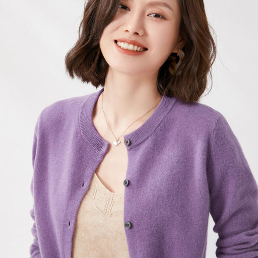 【100%羊毛】 SIIJJEYY枝辑 女士圆领开衫 商品图6