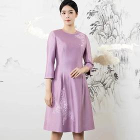 9.19南3荣萍粉紫色连衣裙