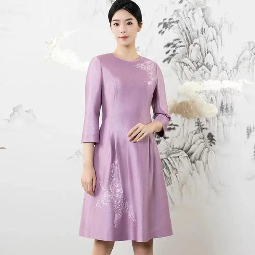 9.19南3荣萍粉紫色连衣裙 商品图0