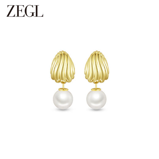 陈都灵同款ZEGL设计师都市焕趣珍珠耳环女一款两戴高级感耳钉耳饰 商品图0