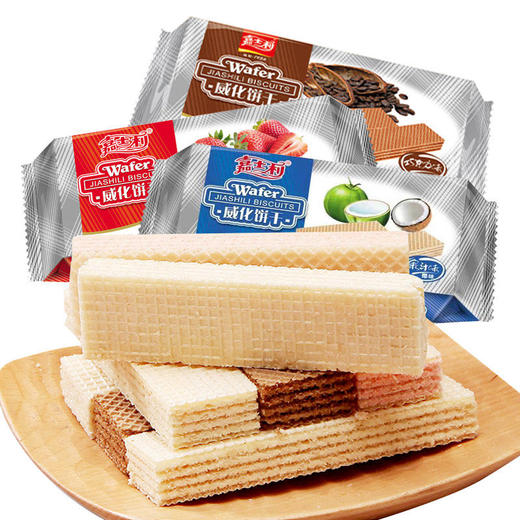 嘉士利 威化夹心饼干 草莓巧克力椰子味 商品图1