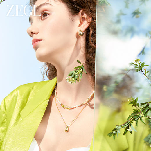 陈都灵同款ZEGL设计师都市焕趣珍珠耳环女一款两戴高级感耳钉耳饰 商品图2